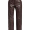Sandro 7/8-Lederhose Damen, Braun