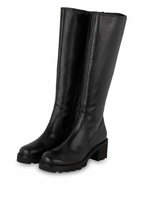 Paul Green Stiefel, Lederstiefel, Schwarz