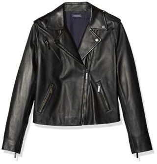 Tommy Hilfiger Venus Classic Lederjacke, Schwarz