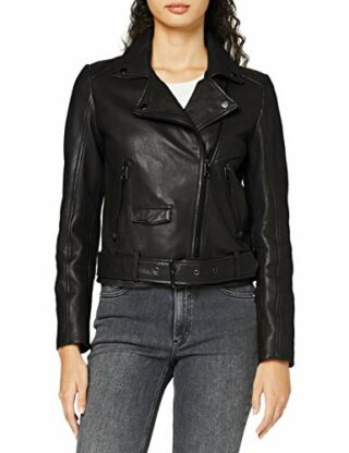 BOSS Jareca Lederjacke Damen, Schwarz