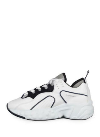 Acne Studios Manhattan Leder-Sneaker, Weiss