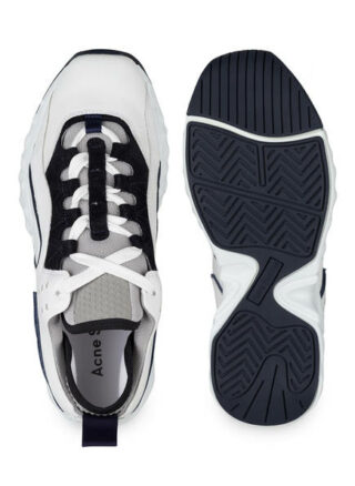 Acne Studios Manhattan Leder-Sneaker, Weiss
