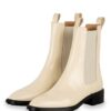 Aeyde Chelsea-Boots, Weiss