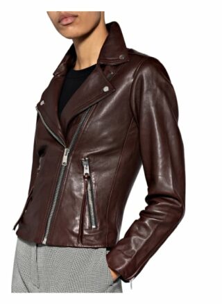 All Saints Dalby Lederjacke, Braun