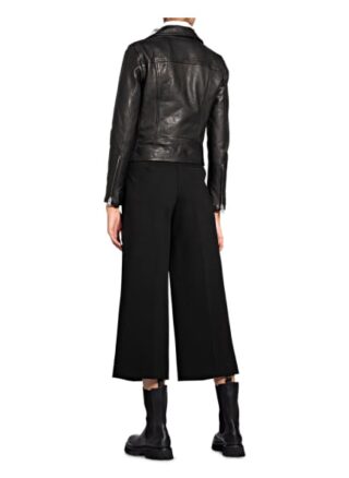 All Saints Dalby Lederjacke, Schwarz