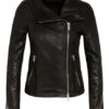 All Saints Ellis Lederjacke, Schwarz