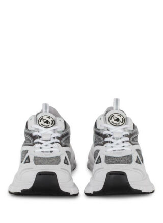 Axel Arigato Marathon Glitter Plateau-Sneaker, Weiss