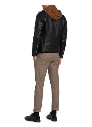BOSS Jakoby Lederjacke, Schwarz