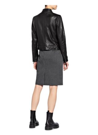 BOSS Sabelia Lederjacke, Schwarz
