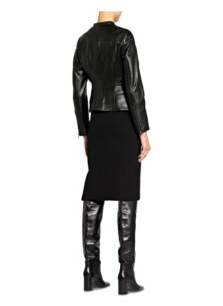 BOSS Samutasa Lederjacke, Schwarz