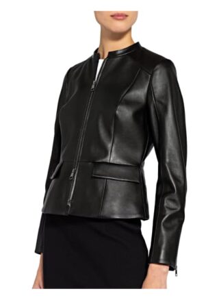 BOSS Samutasa Lederjacke, Schwarz
