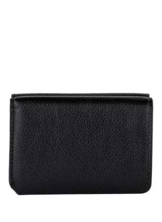 Balenciaga Cash Mini Leder Geldbörse, Schwarz