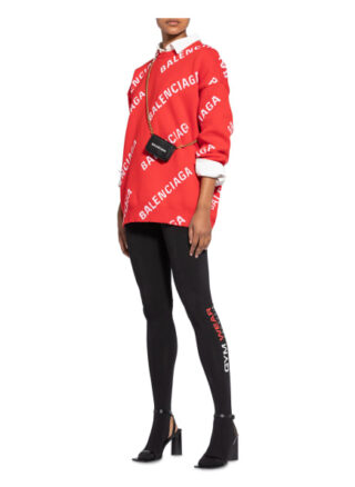 Balenciaga Geldbörse mit Schulterkette, Schwarz