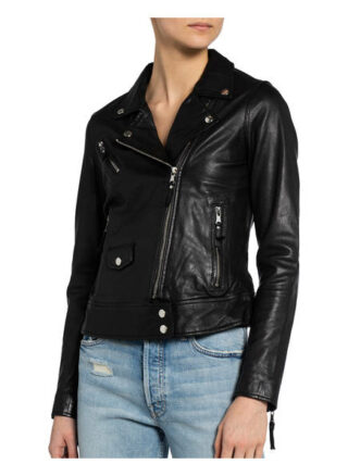 Be Edgy Befrances Lederjacke, Schwarz