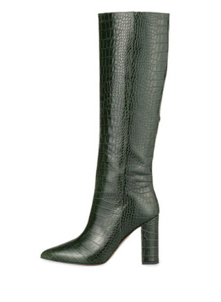 Bianca Di Leder Stiefel, Grün