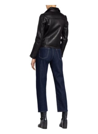 Claudie Pierlot Castle Lederjacke, Schwarz