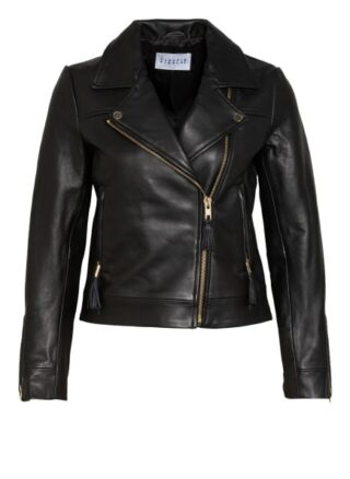 Claudie Pierlot Castle Lederjacke, Schwarz