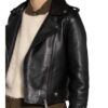 Claudie Pierlot Chouchou Lederjacke, Schwarz