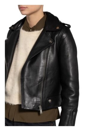 Claudie Pierlot Chouchou Lederjacke, Schwarz