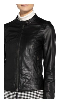 Darling Harbour Lederjacke, Schwarz