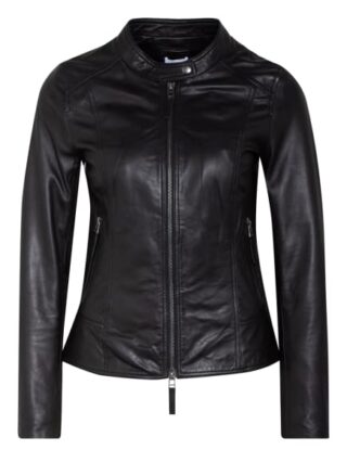 Darling Harbour Lederjacke, Schwarz