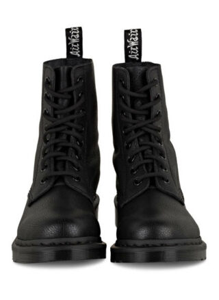Dr. Martens 1460 Pascal Virginia Biker Boots, Schwarz