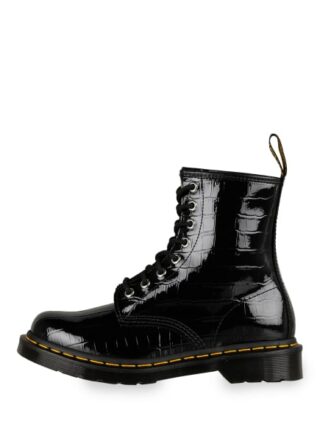 Dr. Martens 1460 Patent Lamper Biker Boots, Schwarz