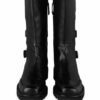 Elvio Zanon Lux Biker Boots, Schwarz