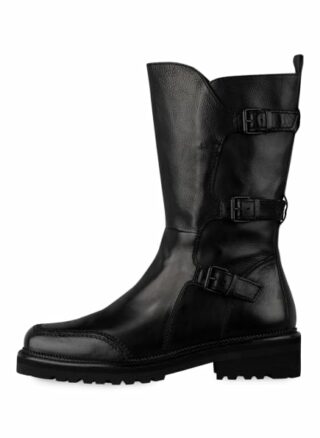 Elvio Zanon Lux Biker Boots, Schwarz