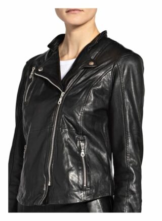 Gestuz Joanna Lederjacke, Schwarz