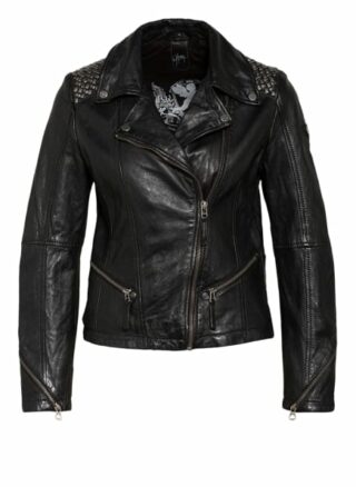 Gipsy Lacav Lederjacke mit Nieten, Schwarz