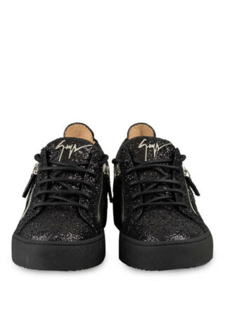 Giuseppe Zanotti Design Glitter Sneaker, Schwarz