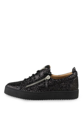 Giuseppe Zanotti Design Glitter Sneaker, Schwarz