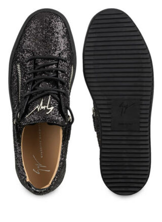 Giuseppe Zanotti Design Glitter Sneaker, Schwarz