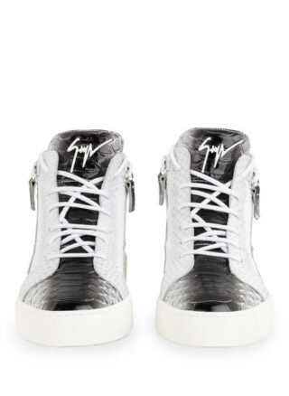 Giuseppe Zanotti Design Python Hightop-Sneaker, Weiss