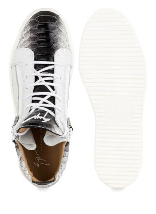 Giuseppe Zanotti Design Python Hightop-Sneaker, Weiss