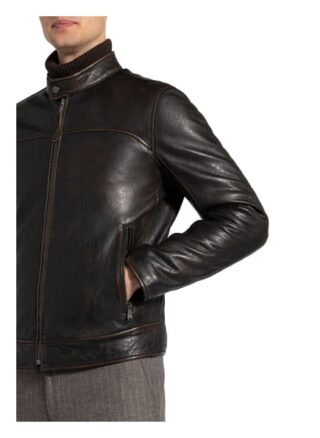 Joop! Lederjacke Herren, Schwarz