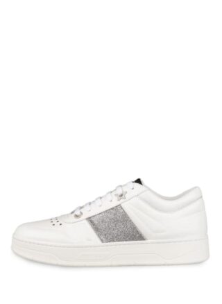 Jimmy Choo Hawaii F Plateau-Sneaker, Weiss
