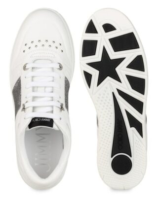 Jimmy Choo Hawaii F Plateau-Sneaker, Weiss