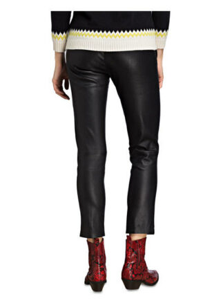 Lilienfels 7/8-Lederhose im Jogging-Stil, Schwarz