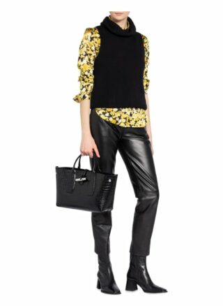 Longchamp Roseau Medium Handtasche, Schwarz