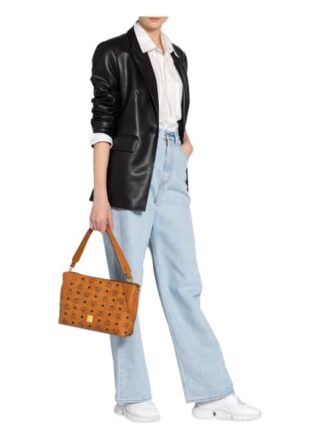 MCM Klara Visetos Schultertasche, Braun