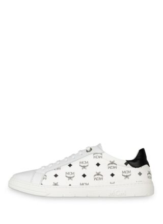 MCM Terrain Leder Sneaker, Weiss