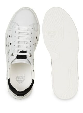MCM Terrain Leder Sneaker, Weiss