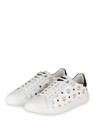 MCM Terrain Leder Sneaker, Weiss