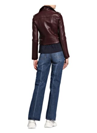 Maje Basalti Lederjacke, Rot