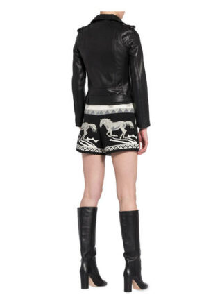 Maje Bocel Lederjacke, Schwarz