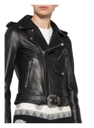 Maje Bocel Lederjacke, Schwarz