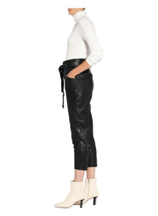 Marc O'Polo Lederhose, Schwarz
