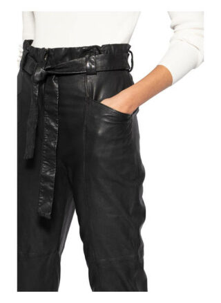 Marc O'Polo Lederhose, Schwarz
